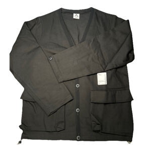 NWOT WASTED COLLECTIVE Men’s Jacket Cargo Style Black Long Sleeve Size Large